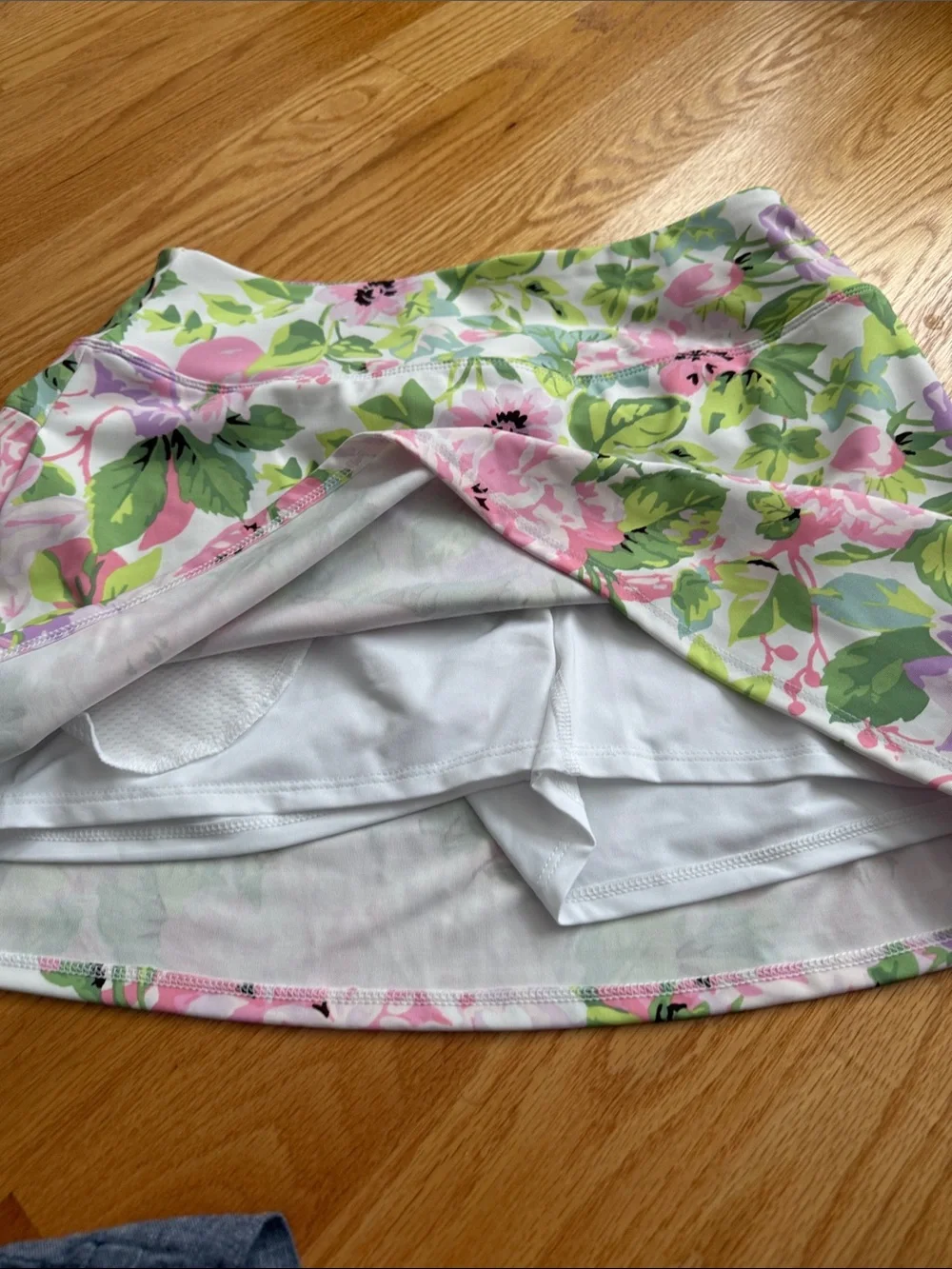 Laura Ashley Pink, Green & White Floral Skater Skirt